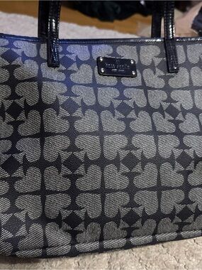kate spade Black and Gray Spade Heart Mosaic Tote
